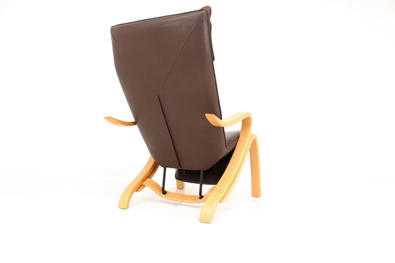 Image 1 of Scandinavian Westnofa Grasshopper Relax / Lounge Chair / Sessel with leather