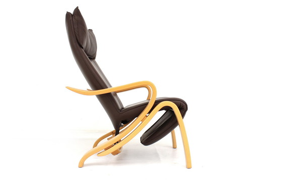 Image 1 of Scandinavian Westnofa Grasshopper Relax / Lounge Chair / Sessel with leather