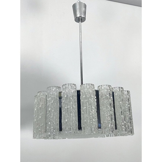 Image 1 of Paar Vintage-Kronleuchter aus Muranoglas, Italien 1960