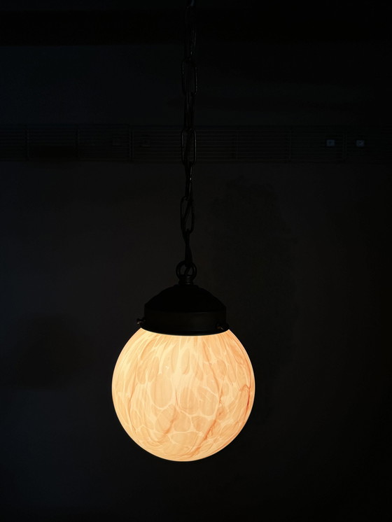 Image 1 of Einzigartige marmorierte Art Deco Pendelleuchte