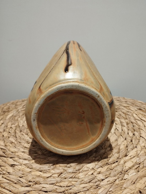 Image 1 of Vintage Keramik - Alter Krug, Kanne, Gießkanne Aus Denbac Geflammtem Steingut - Art Deco Epoche