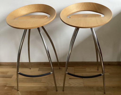 2x LYRA Barhocker im italienischen Design