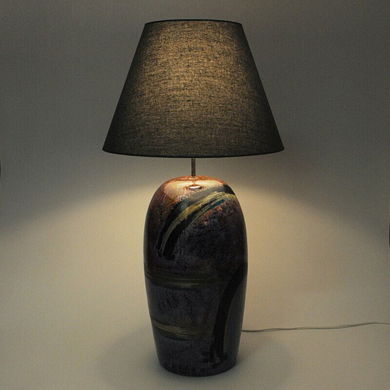 Image 1 of Vintage-Tischlampe "Créole" aus glasierter Keramik von Cilla Adelcreutz und Lars Jöransson, Schweden 1980