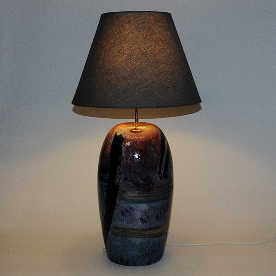 Image 1 of Vintage-Tischlampe "Créole" aus glasierter Keramik von Cilla Adelcreutz und Lars Jöransson, Schweden 1980