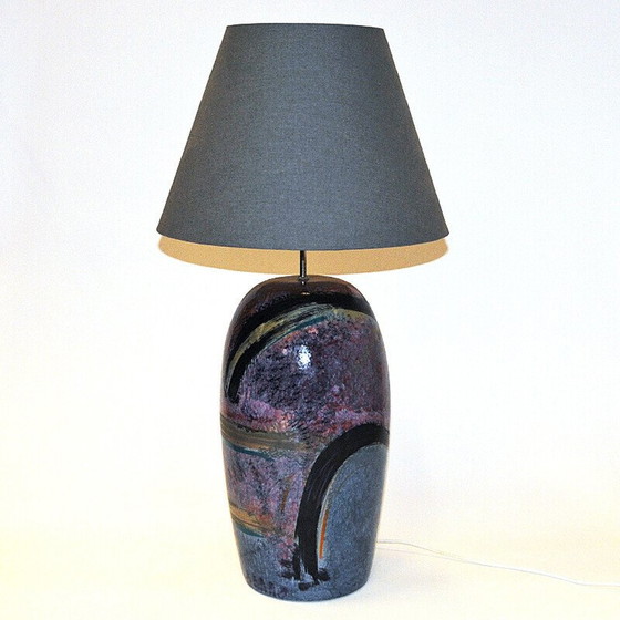 Image 1 of Vintage-Tischlampe "Créole" aus glasierter Keramik von Cilla Adelcreutz und Lars Jöransson, Schweden 1980