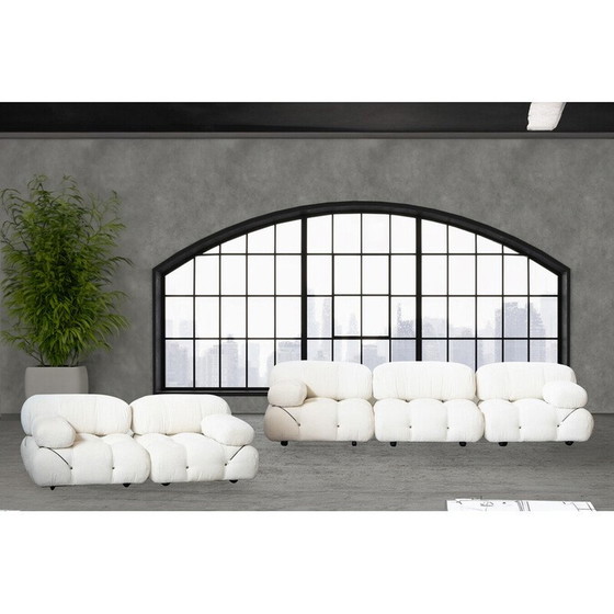 Image 1 of Wohnzimmergarnitur "Camaleonda" mit Boucle-Stoff von Mario Bellini, Italien 1970