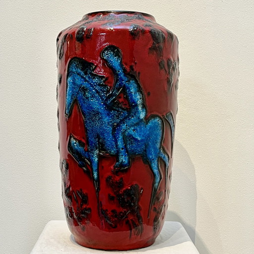 Scheurich Fett-Lava-Vase 517-38 Blauer Reiter