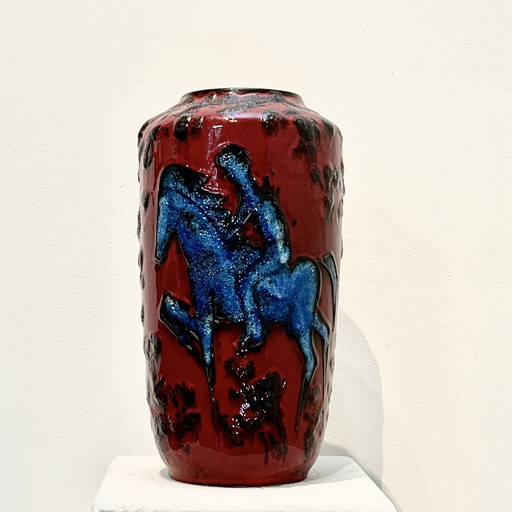 Scheurich Fett-Lava-Vase 517-38 Blauer Reiter