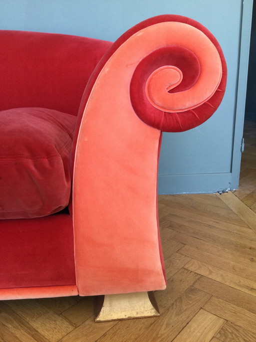 Barocksofa Rot Velours