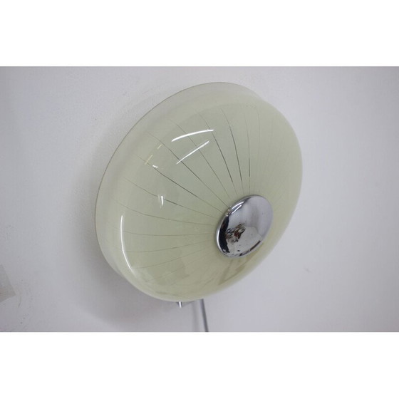 Image 1 of Vintage Wandleuchte aus Stahl und Glas Typ 509, Tschechoslowakei 1970