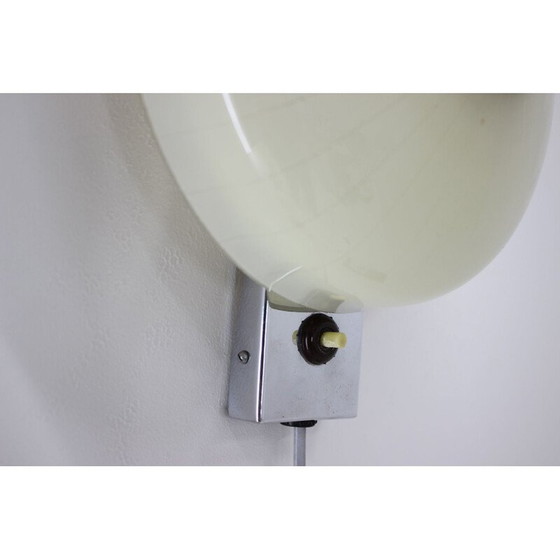 Image 1 of Vintage Wandleuchte aus Stahl und Glas Typ 509, Tschechoslowakei 1970
