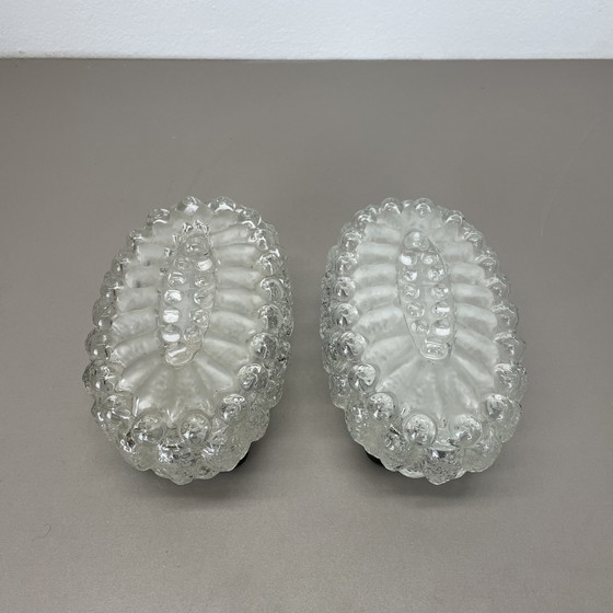 Image 1 of Satz von zwei "Bubble" Tynell Stil Glas Wandleuchten, Deutschland, 1970S