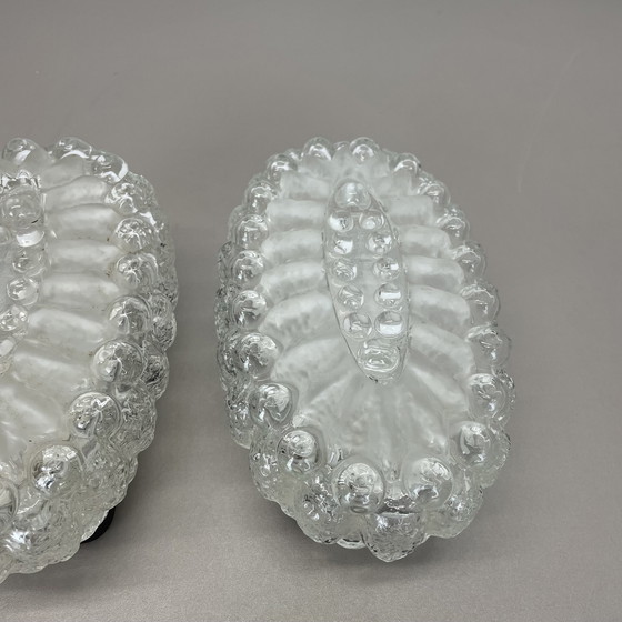 Image 1 of Satz von zwei "Bubble" Tynell Stil Glas Wandleuchten, Deutschland, 1970S