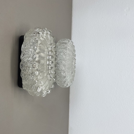 Image 1 of Satz von zwei "Bubble" Tynell Stil Glas Wandleuchten, Deutschland, 1970S