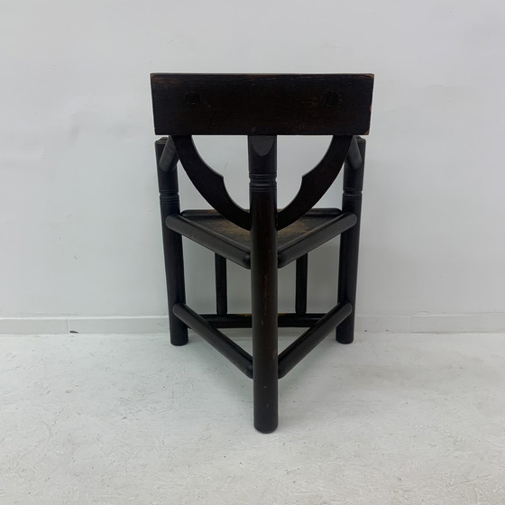 Image 1 of Schwedischer Munk Dreibein-Sessel aus massiver Eiche, 1960'S