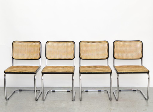 Marcel Breuer Freischwinger S32 "Cesca" für Thonet I set of four