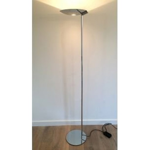 Französische Vintage-Stehlampe aus versilbertem Stahl, 1970-1980