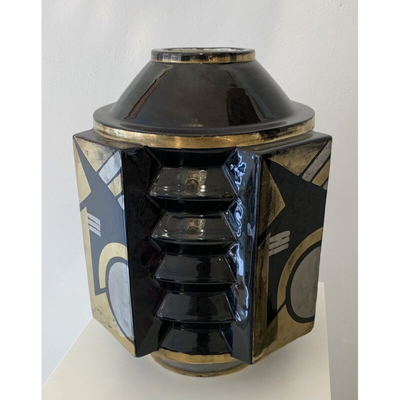 Image 1 of Keramikvase im Art-déco-Stil von Robert Lallemant, Frankreich 1940