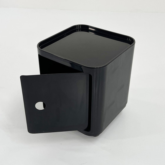 Image 1 of Schwarze Componibili Aufbewahrungseinheit auf Rädern von Anna Castelli für Kartell, 1970S