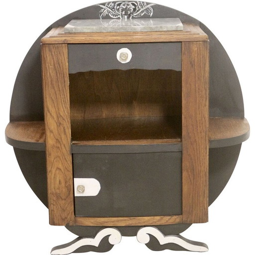 Vintage Nachttisch mit atypischer Form, 1950-1960