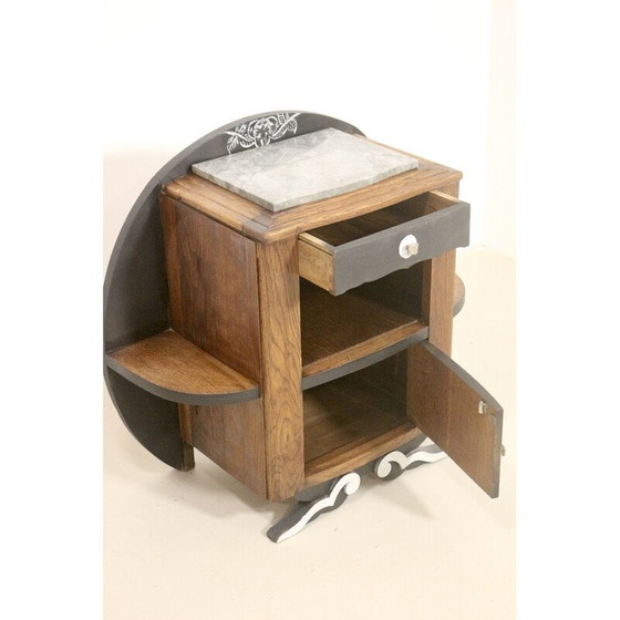 Image 1 of Vintage Nachttisch mit atypischer Form, 1950-1960