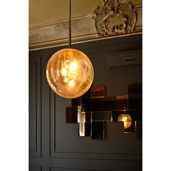 Image 1 of Vintage Large Planets Glaskugel-Hängeleuchte von Ger Furth für Doria Leuchten 1960s