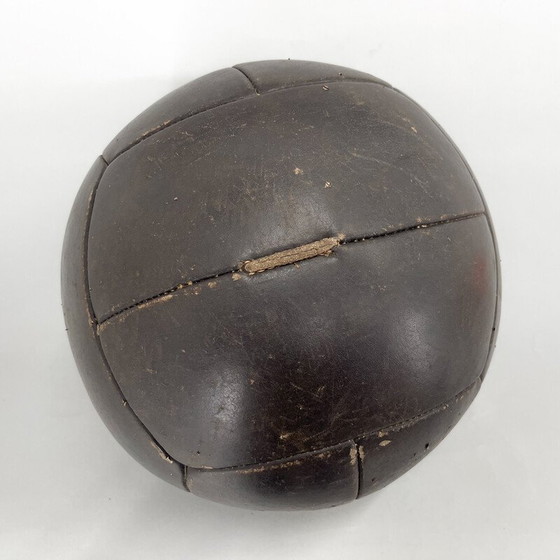 Image 1 of Schwarze Ledermedizinflasche, Tschechoslowakei 1930