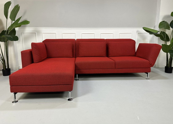 Image 1 of Brühl Moule Ecksofa Stoff Sofa Rot Ausstellungsstück