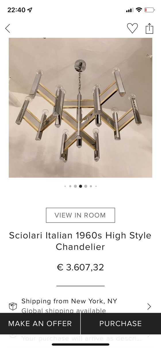 Image 1 of Gaetano Sciolari Kronleuchter