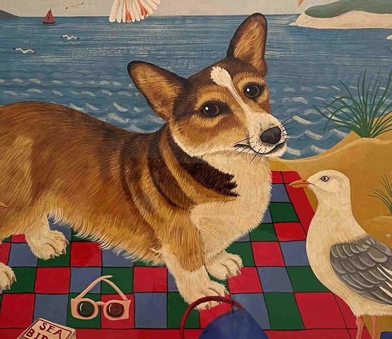Image 1 of Sylvia Emmons - Gouache-Corgi
