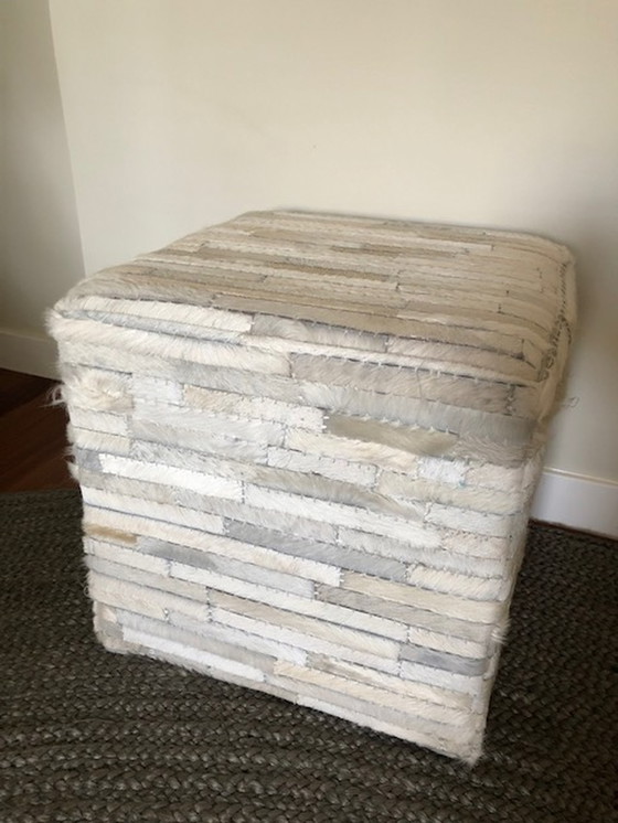 Image 1 of Ottomane aus Leder von Montel