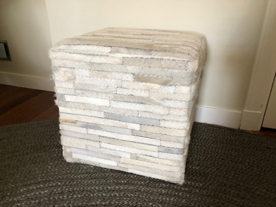 Image 1 of Ottomane aus Leder von Montel