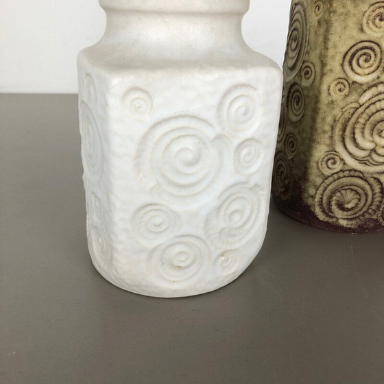 Image 1 of Satz von 3 Vintage-Keramikvasen für Scheurich, Deutschland 1970