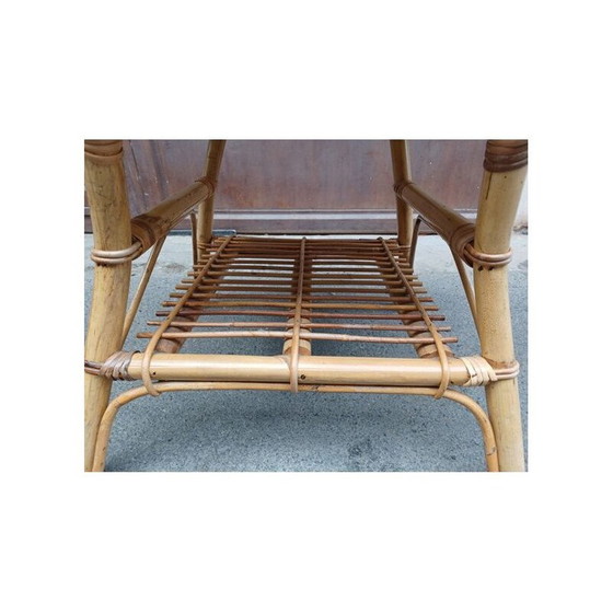 Image 1 of Vintage-Kindertisch aus Rattan und Bambus, 1960