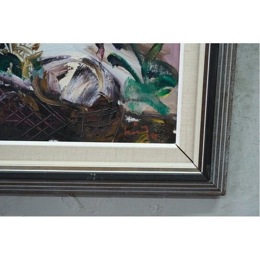 Vintage Öl auf Leinwand von Eric Lo Ohlqvist, 1960er Jahre