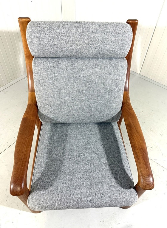 Image 1 of Emc Möbel Teakholz Sessel & Fußhocker Dänemark 1970'S