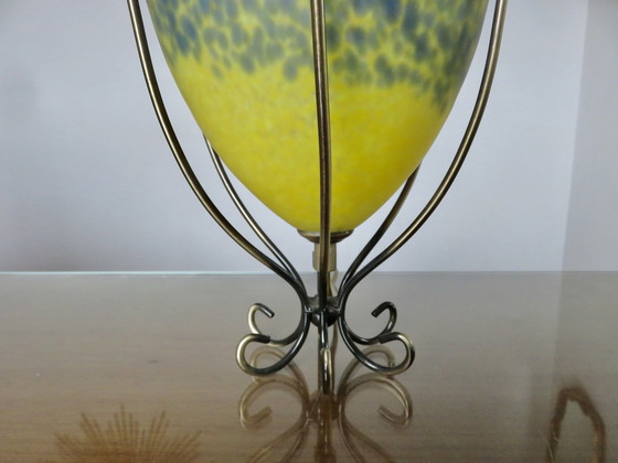 Image 1 of Marmoriertes Glas-Waschtischlampe, In Der Geschmacksrichtung Von Muller