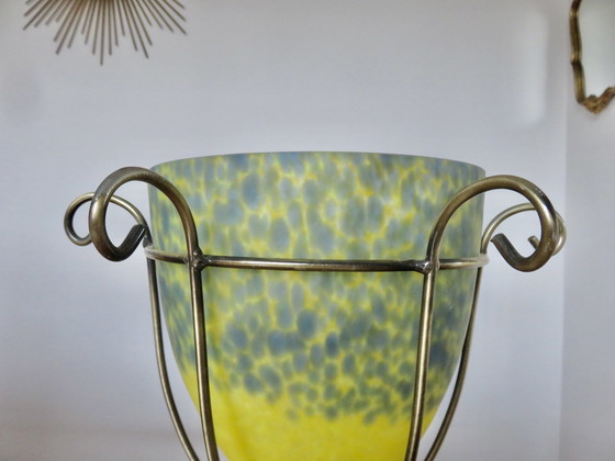 Image 1 of Marmoriertes Glas-Waschtischlampe, In Der Geschmacksrichtung Von Muller