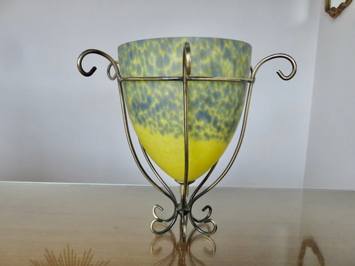 Marmoriertes Glas-Waschtischlampe, In Der Geschmacksrichtung Von Muller