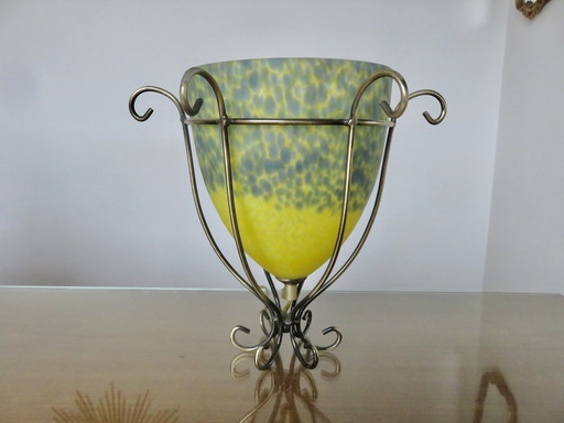 Marmoriertes Glas-Waschtischlampe, In Der Geschmacksrichtung Von Muller