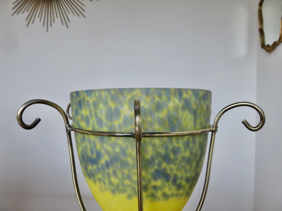 Image 1 of Marmoriertes Glas-Waschtischlampe, In Der Geschmacksrichtung Von Muller