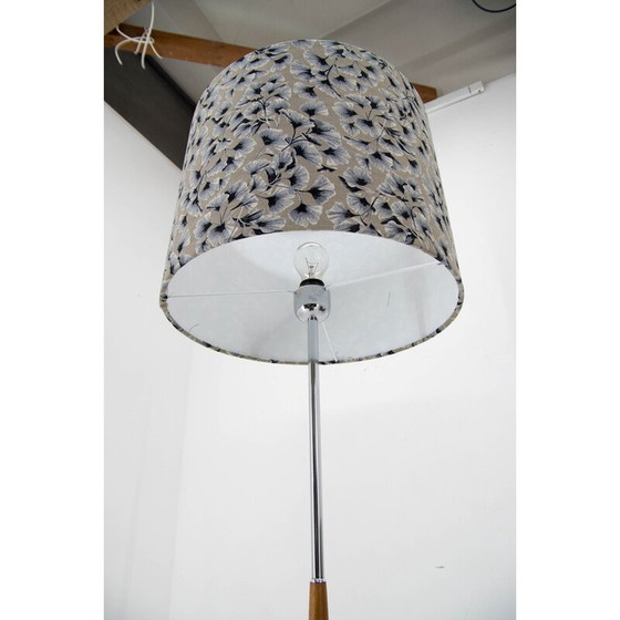 Image 1 of Mid-Century Stehlampe aus Chrom und Holz, Tschechoslowakei 1970er Jahre