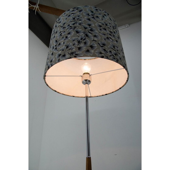 Image 1 of Mid-Century Stehlampe aus Chrom und Holz, Tschechoslowakei 1970er Jahre