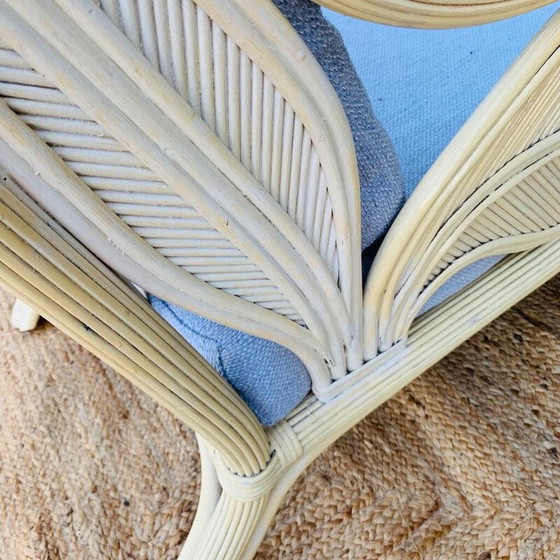 Image 1 of Vintage 2-Sitzer Sofa aus Rattan und Bambus