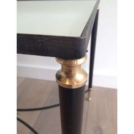 Image 1 of Vintage Couchtisch aus Messing und lackiertem Metall, 1950