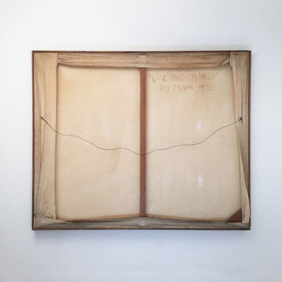 Image 1 of Vintage-Gemälde "weise Vogelstrategie" von Richard Frank, 1980