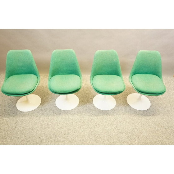 Image 1 of Satz von 4 Tulip-Stühlen aus Abs-Kunststoff und Stoff von Eero Saarinen für Knoll International, 1959