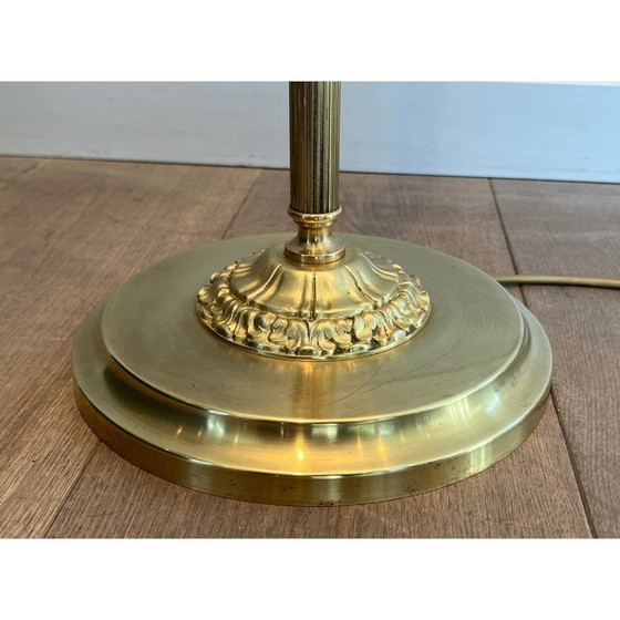 Image 1 of Vintage Stehlampe aus Messing mit abnehmbarem Reflektor, Frankreich 1970