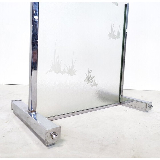 Image 1 of Ein Paar gravierte Glasplatten aus der Mitte des Jahrhunderts, 1950er Jahre