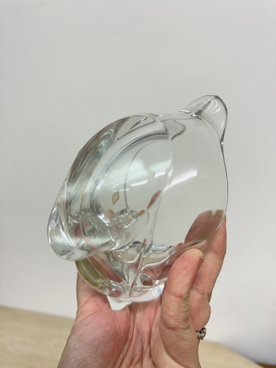 Image 1 of Vannes Le Chatel Crystal Rabbit Aschenbecher / Schale , 1970S , Frankreich